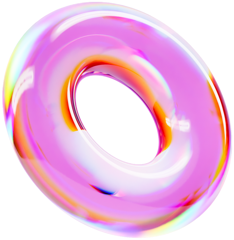 3D Holographic Glass Torus 